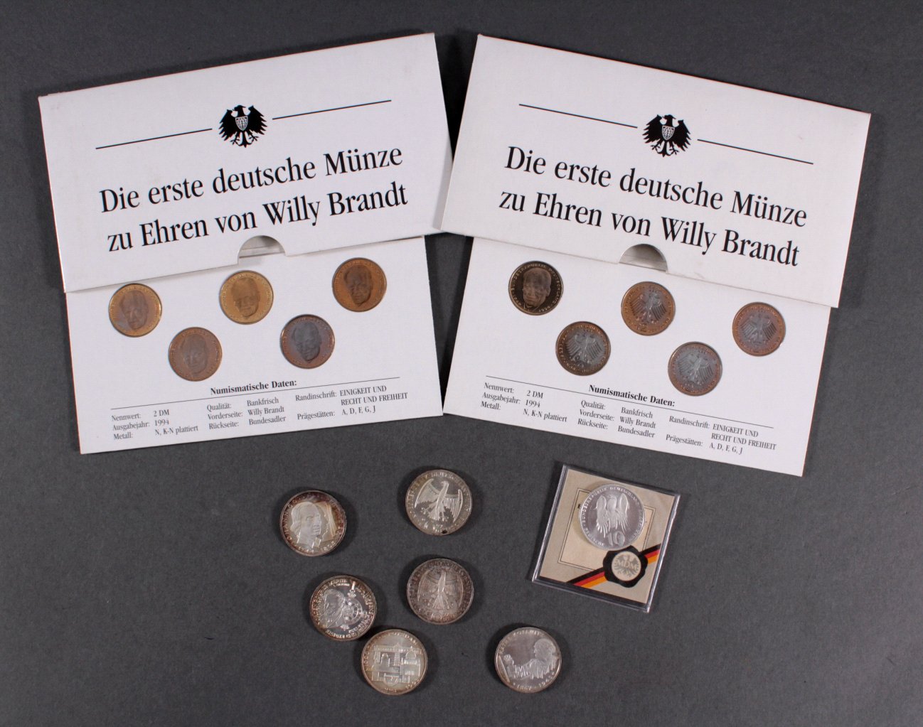 Kleine Sammlung 10 DM und 2 DM Münzen