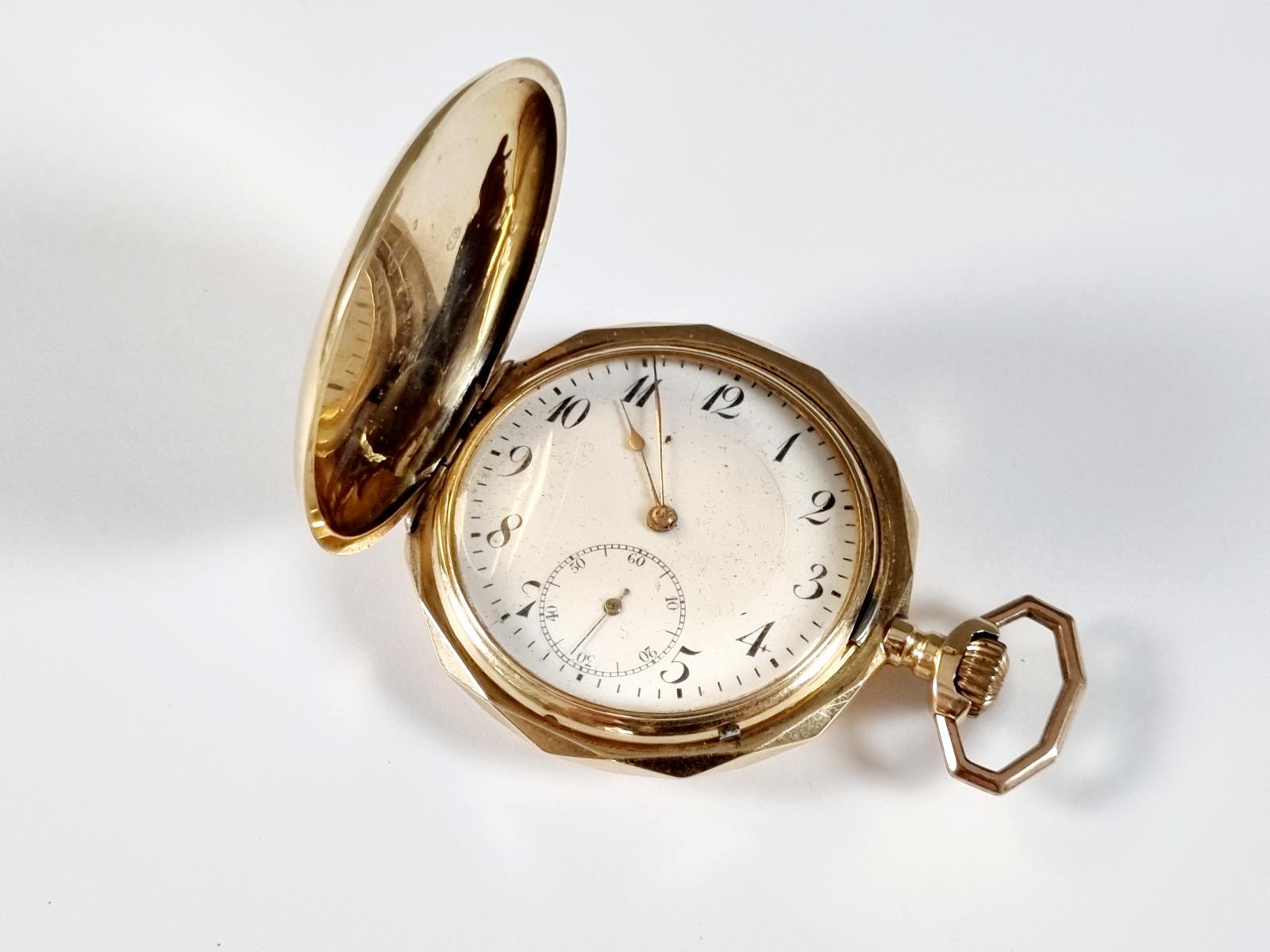 Goldene Taschenuhr um 1900