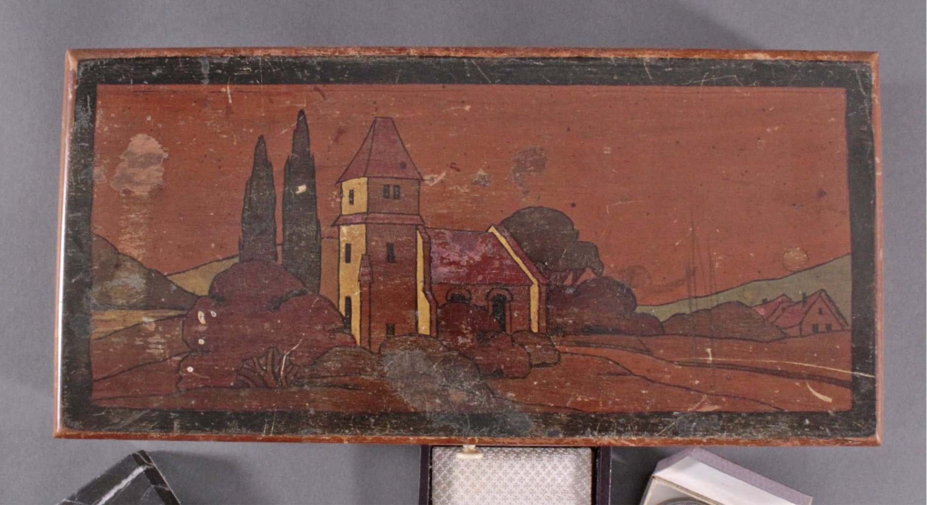 Schatulle mit Auszeichnungen/Medaillen des Dr. Otto Behaghel