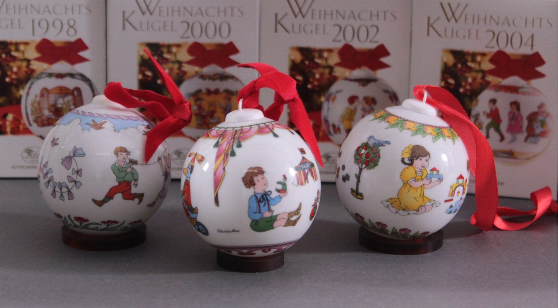 Hutschenreuther Weihnachtskugeln Badisches Auktionshaus