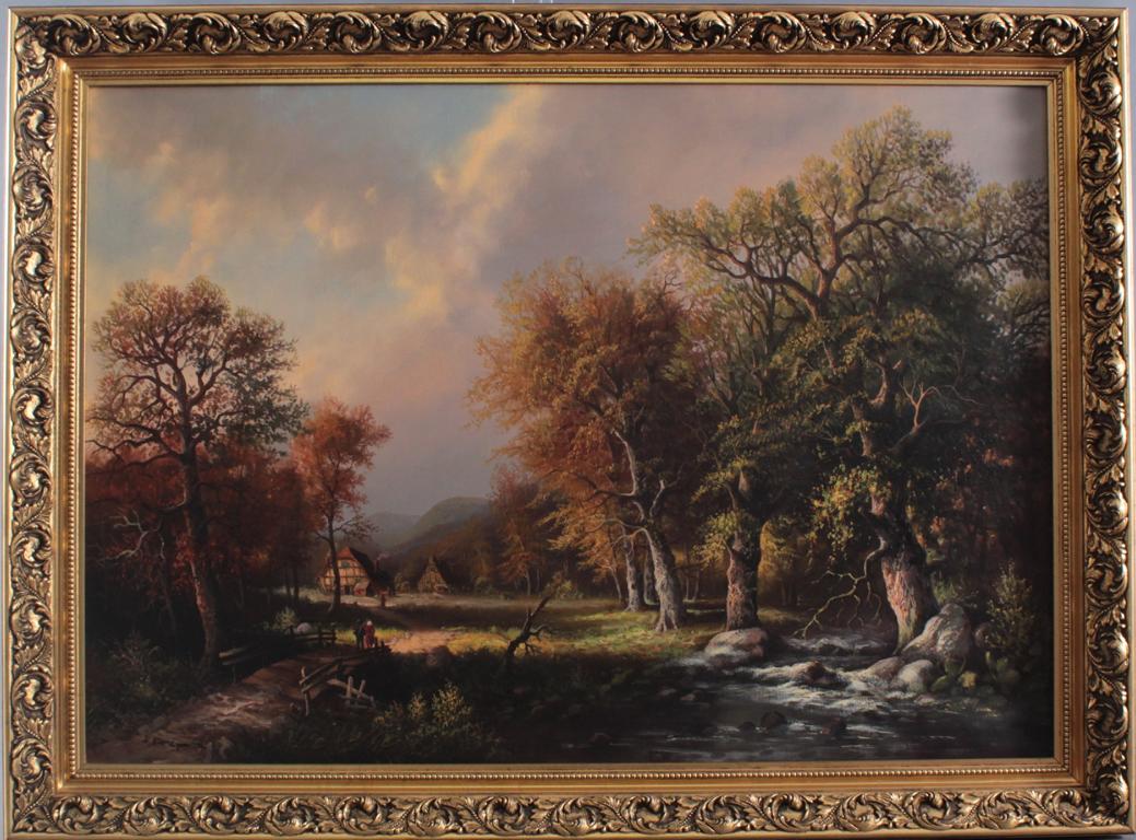 H. Kips 1937, sommerliche Flusslandschaft | Badisches Auktionshaus
