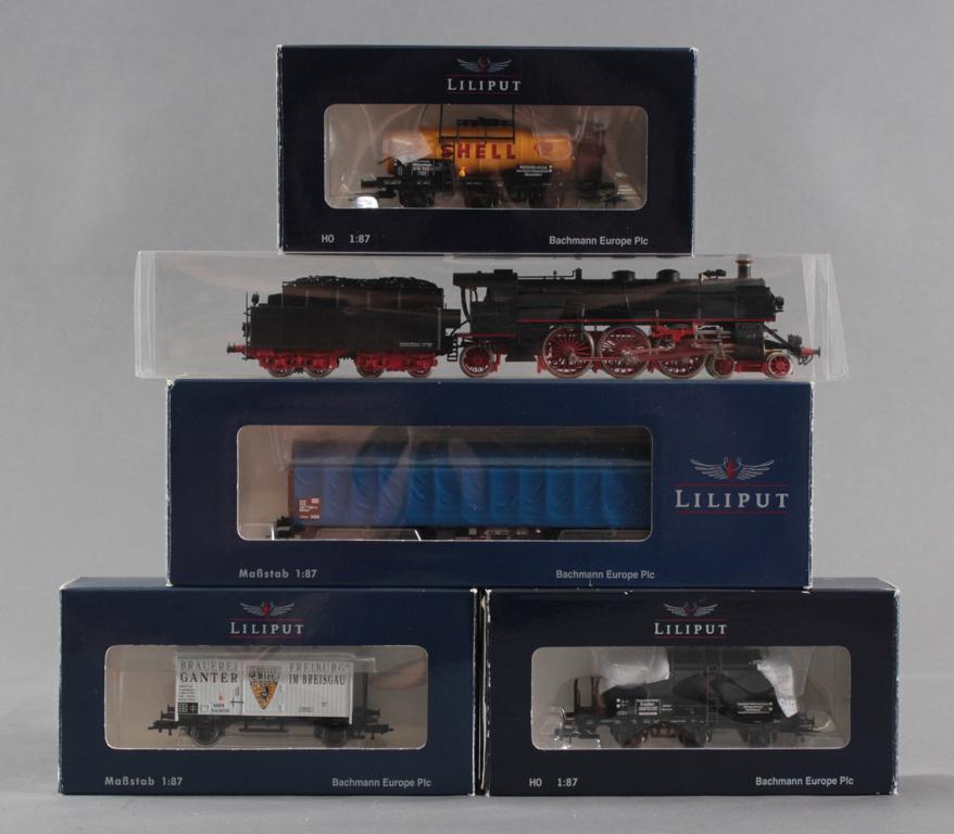 Liliput HO - Lot De 4 Wagons Tombereaux Villach - EP3 - SNCF SNCB CFL SSAAR - Très Bel état
