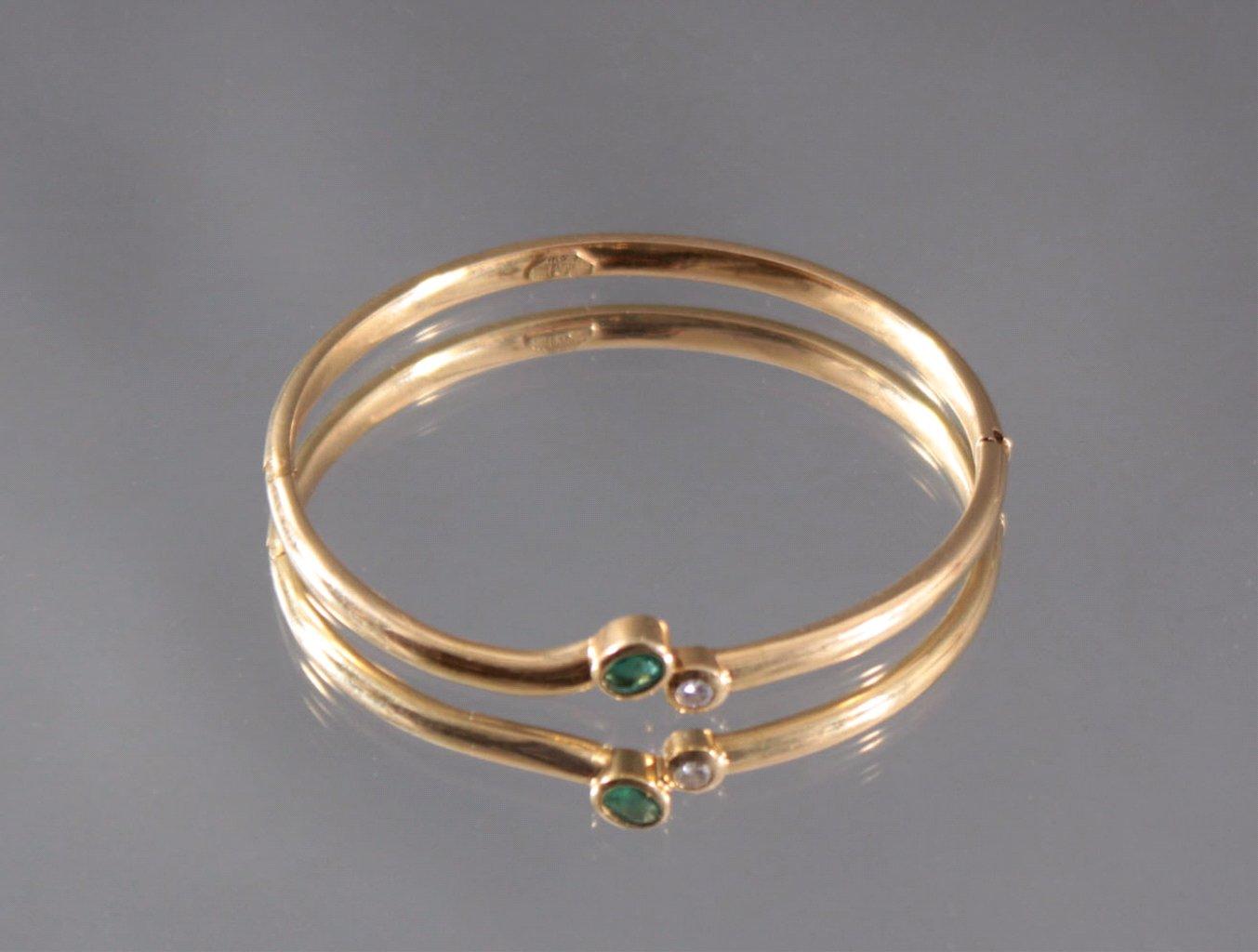 Armreif Für Damen, 5,5 Mm, 14 Karat Gold, Poliert Und Geriffelt, Mit
