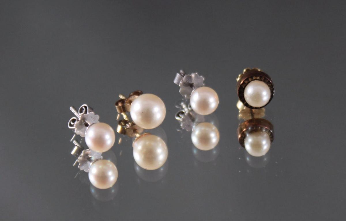 14K Solid Gelbgold Und Weißgold CZ Ohrstecker, Silikon Push-Back, 2 Mm, 3 Mm, 4 Mm, 5 Mm, 6 Mm, 7 Mm, 8 Mm Zierliche Ohrringe, Unisex