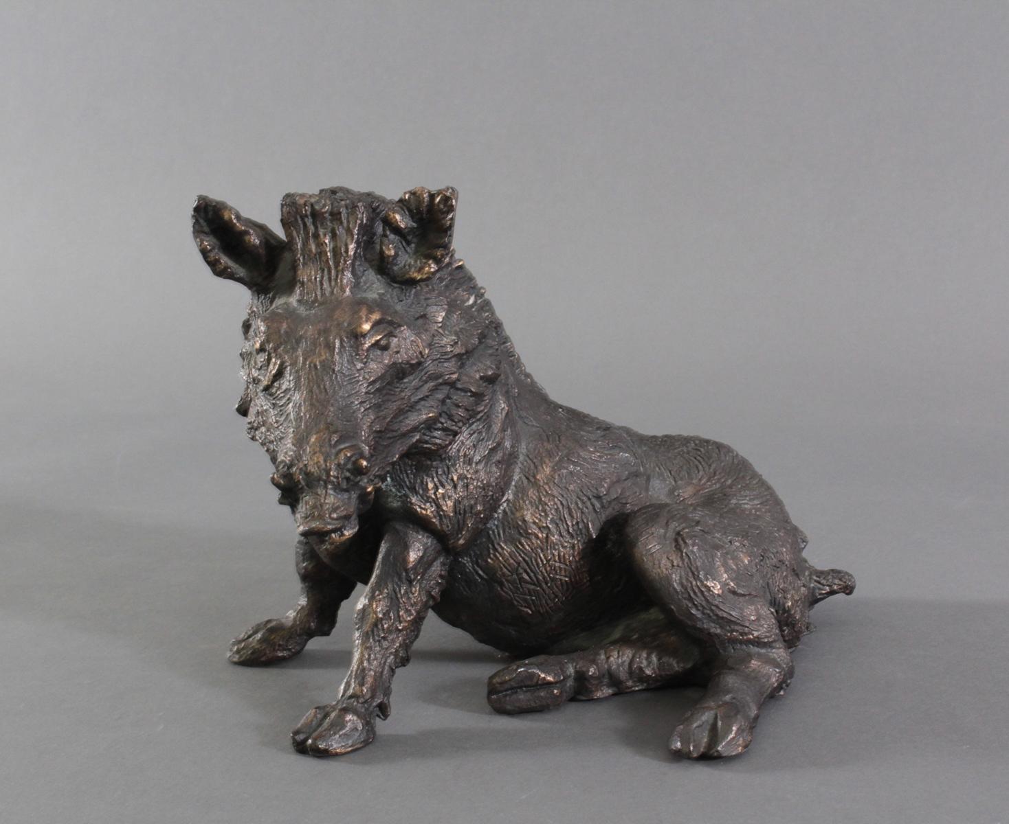 Sitzendes Wildschwein aus Bronze 20. Jh. | Badisches Auktionshaus
