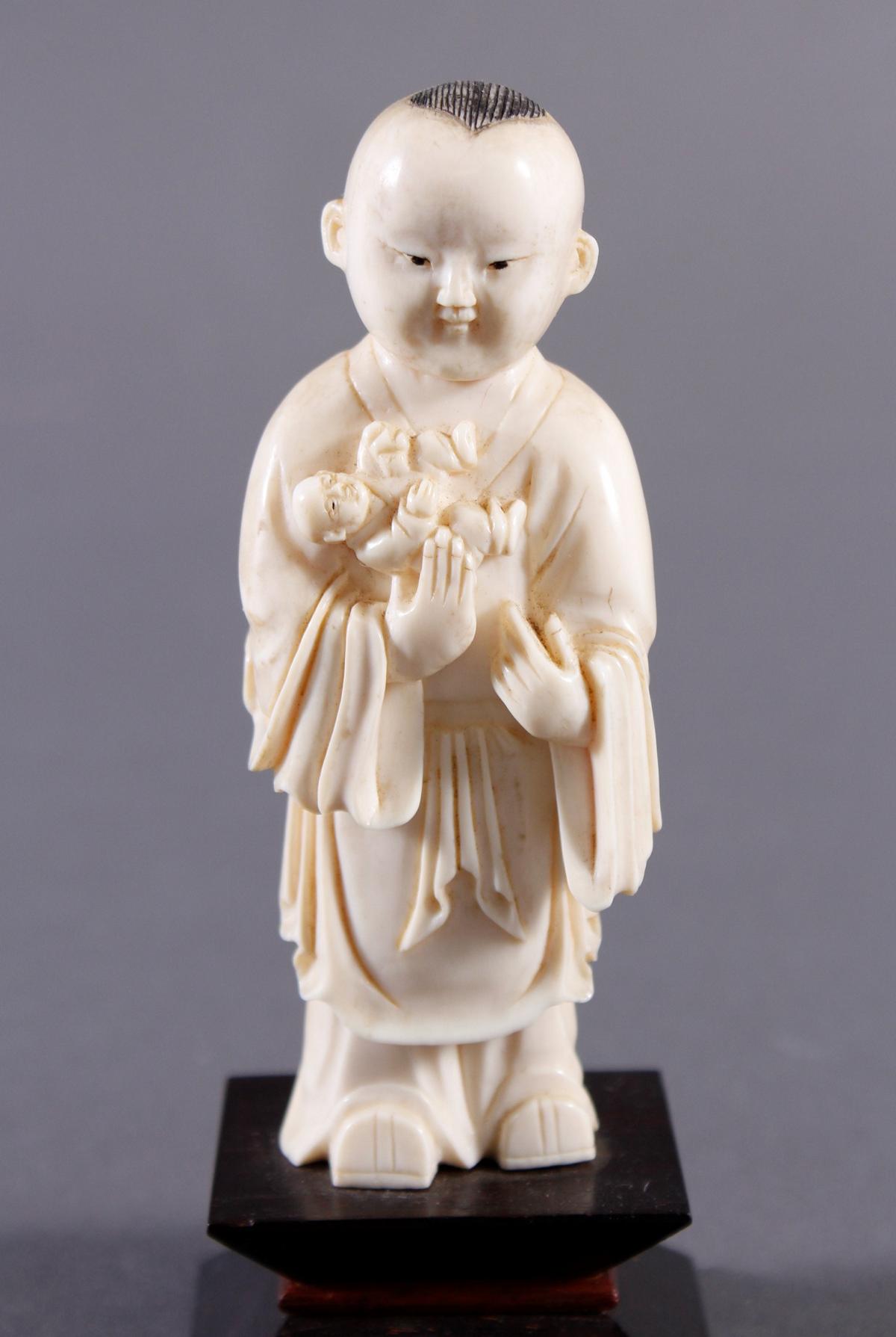 Buddah Kunsthandwerk Elfenbein Imitat 031019 Chin 