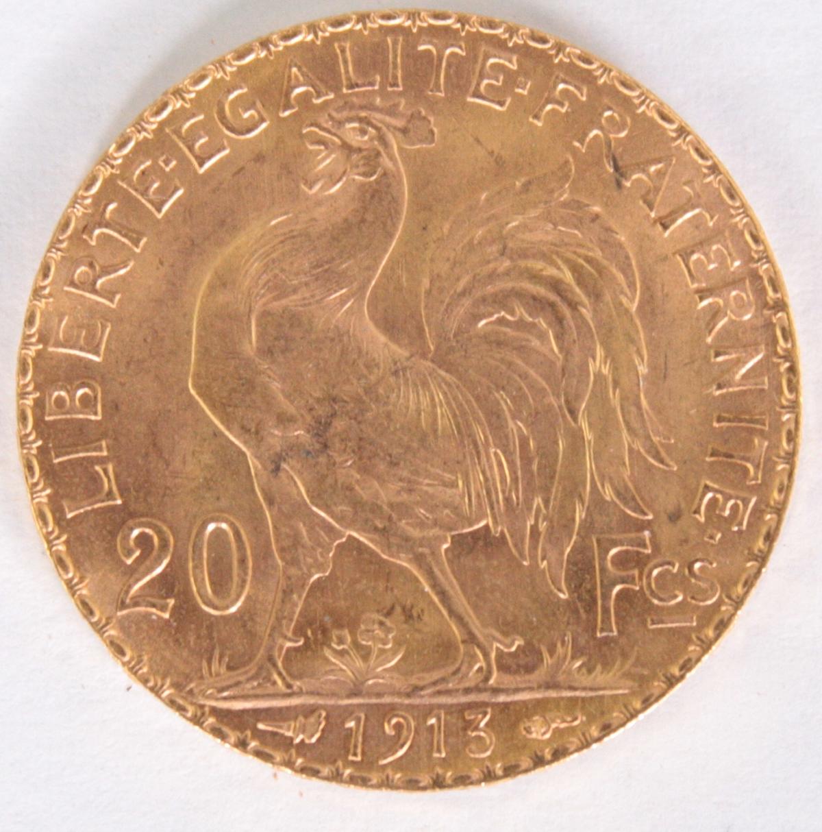 Frankreich, 20 Francs 1913 Badisches Auktionshaus