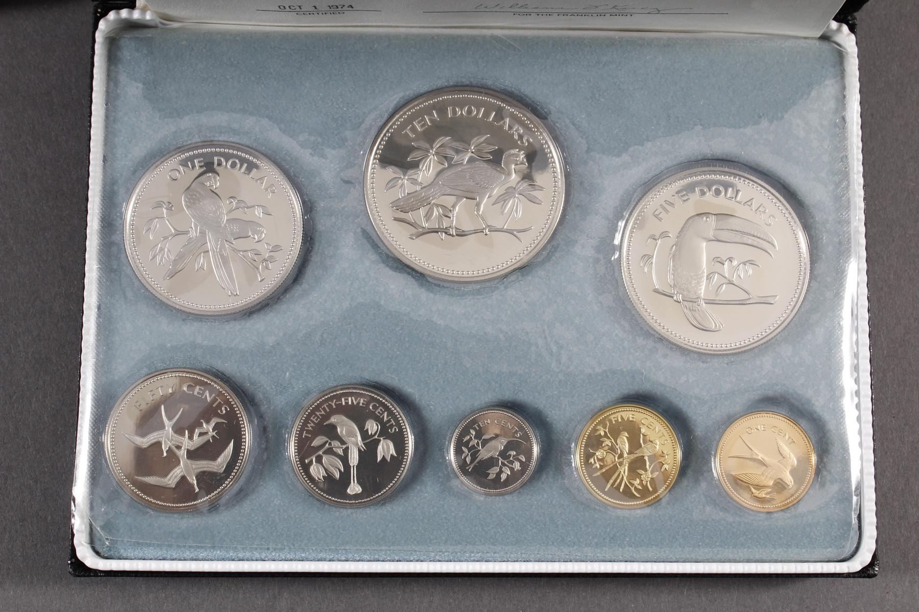 3x Proof KMS Set: Belize und Barbados | Badisches Auktionshaus