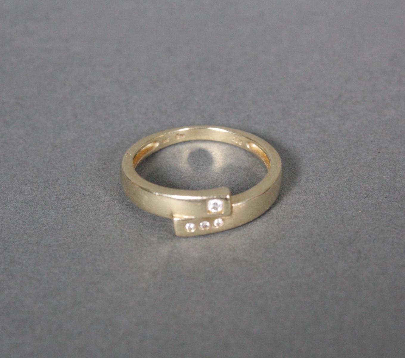 1 X 0,08 Ct Diamant Solitärohrstecker In 14 Karat Gold Mit
