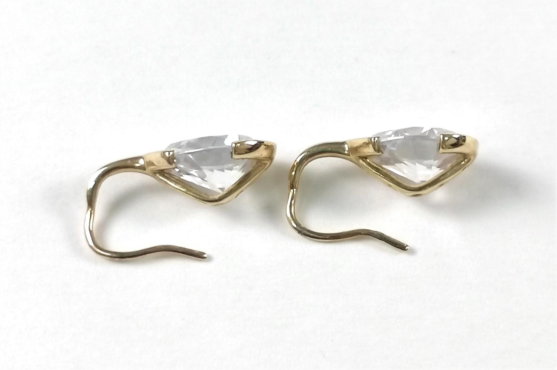 Heart Cut Ohrstecker Echt Solide 14KT Gelbgold Schraube Zurück 5
