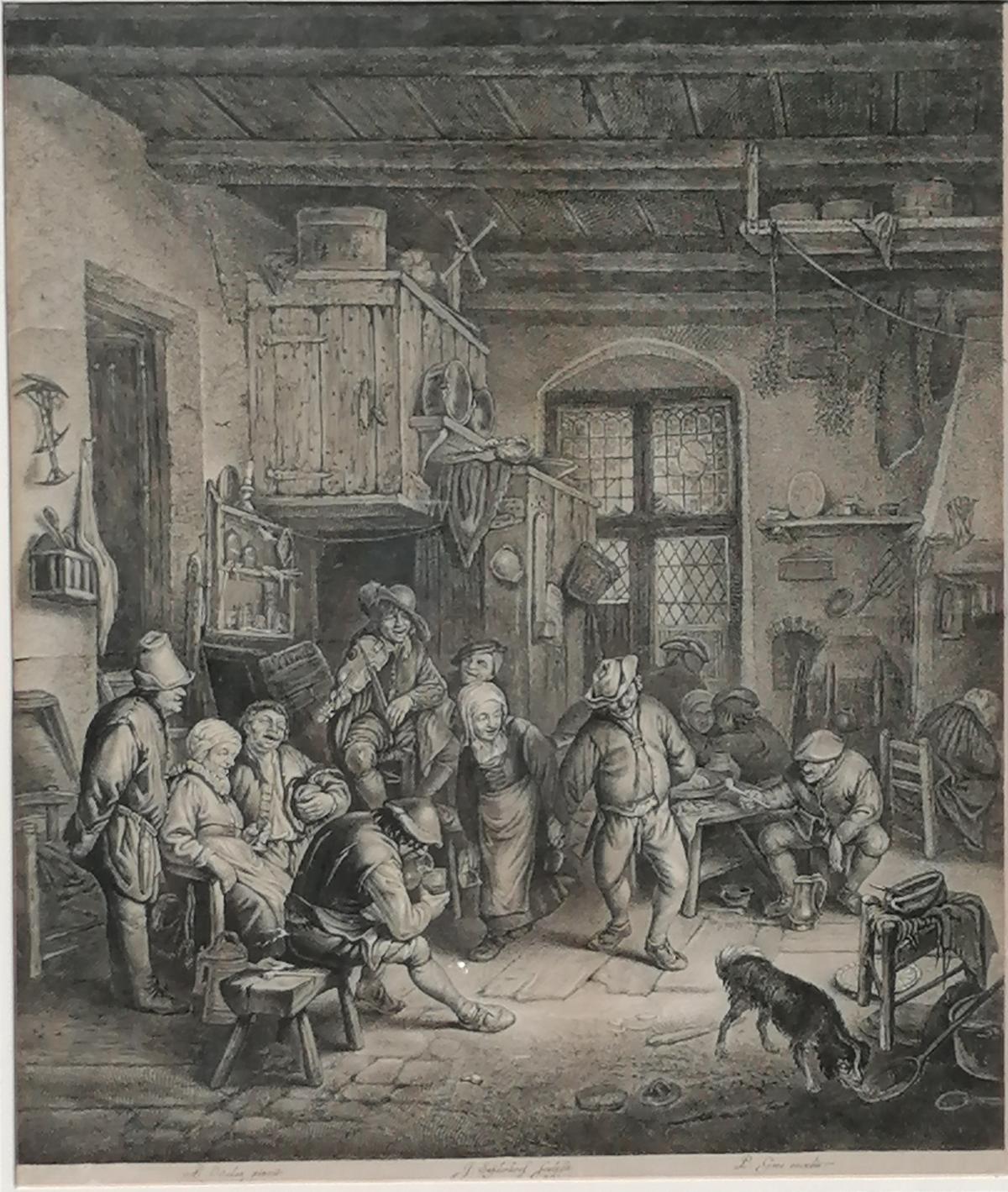 Kupferstich von Jonas Suyderhoef (1610-1690) nach Adriaen van Ostade (1610-1685)-2