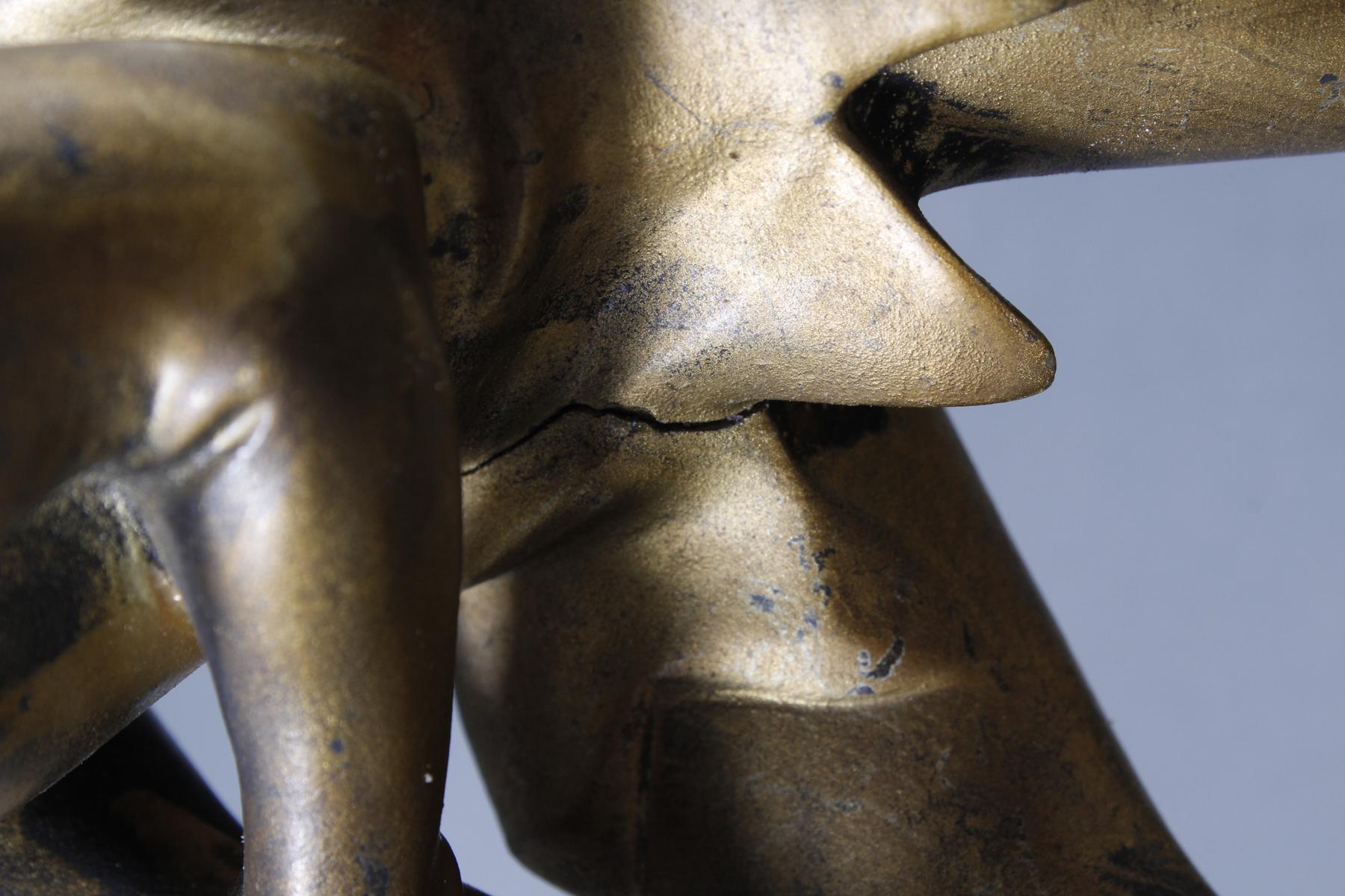 Bronzeskulptur Harlekin, Meusel Edmund (1876-1960)-3
