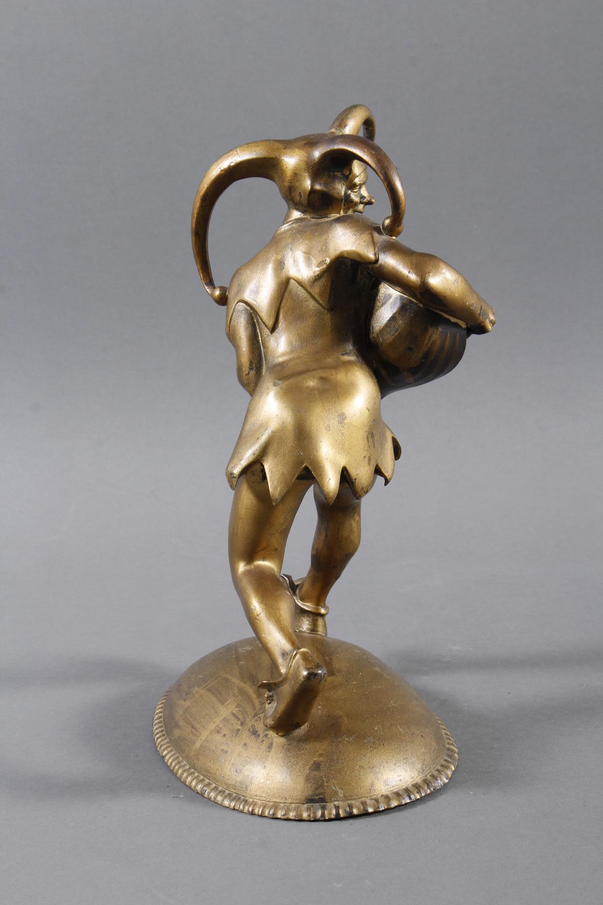 Bronzeskulptur Harlekin, Meusel Edmund (1876-1960)-4