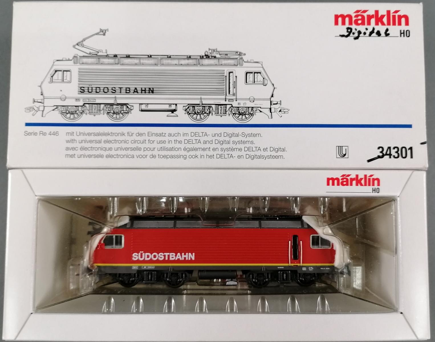 Märklin 34301 E-Lok Südostbahn in rot Spur H0 digital | Badisches ...