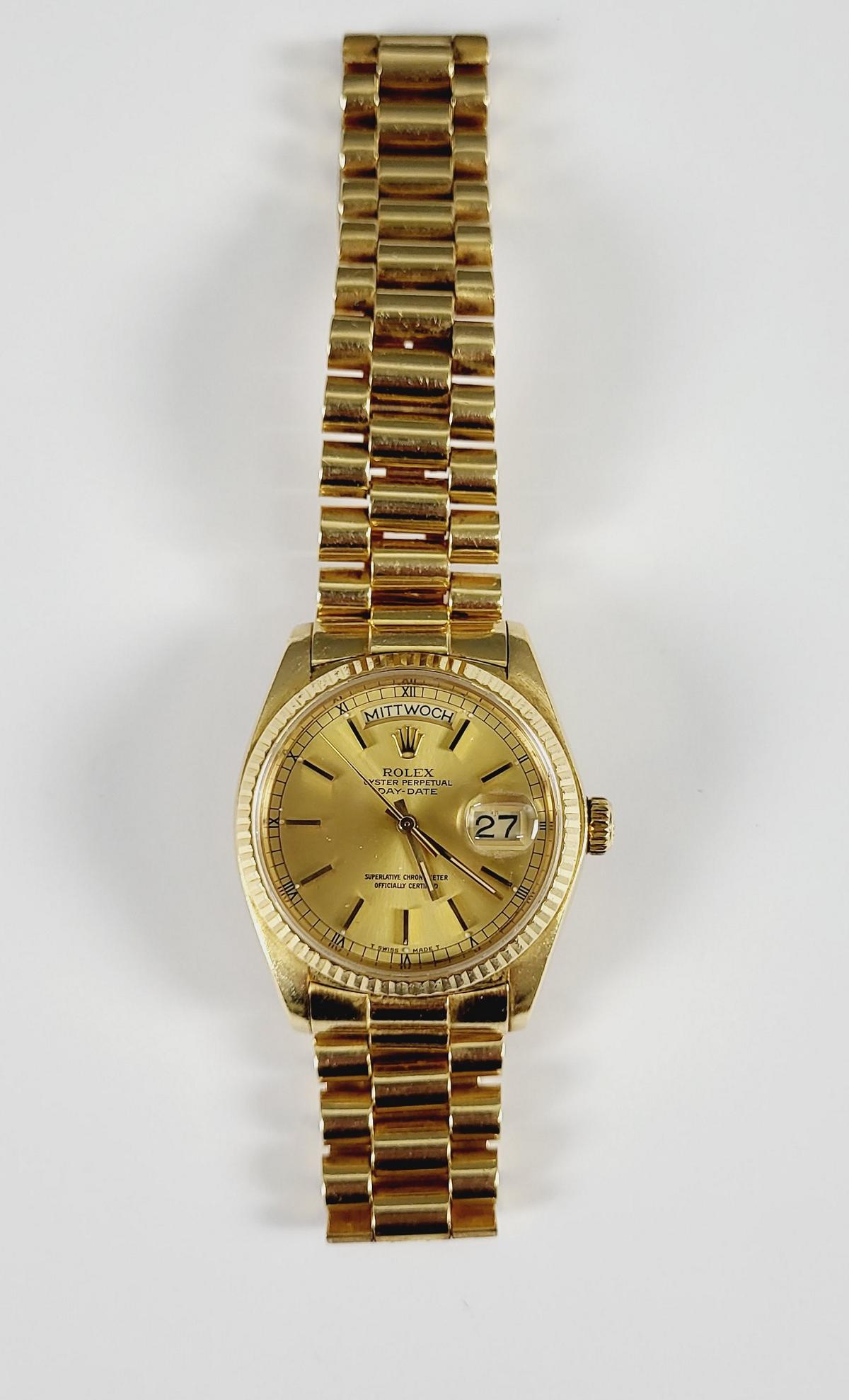 Rolex Day Date Oyster Perpetule, 18 Karat Gelbgold