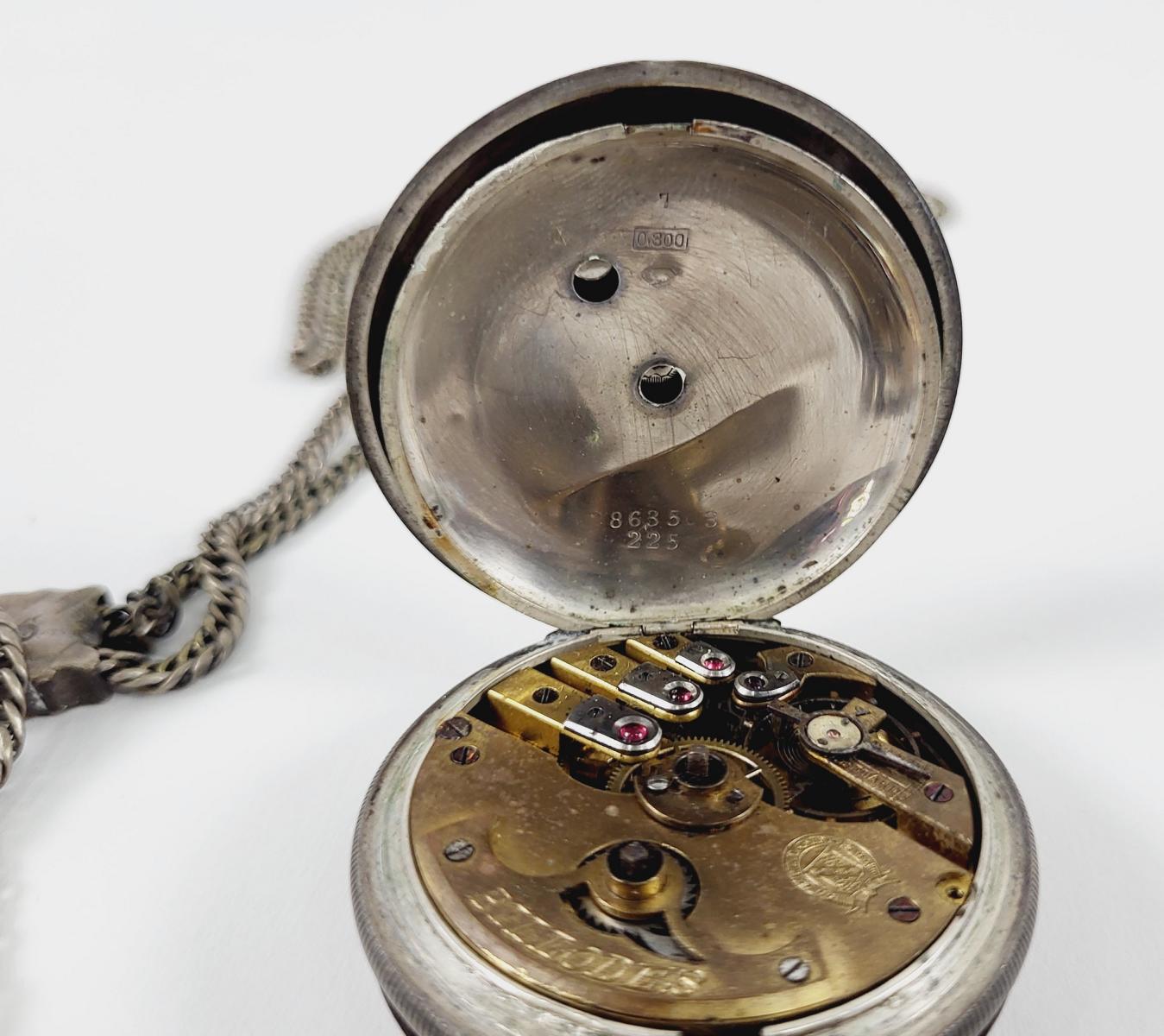 0,935 Sterling Silber Antique Tasche Uhr Für Teile & Reparaturen – Vintage Radar