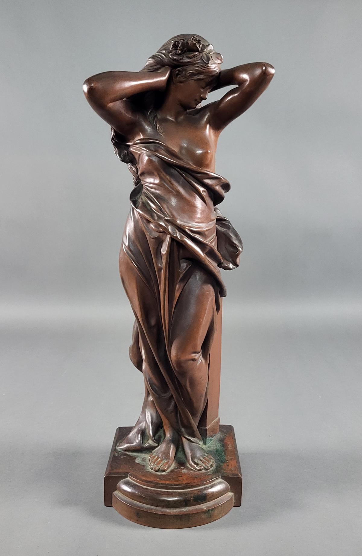 Adolphe Maubach, Jugendstil Halbakt, Frankreich um 1890 Badisches