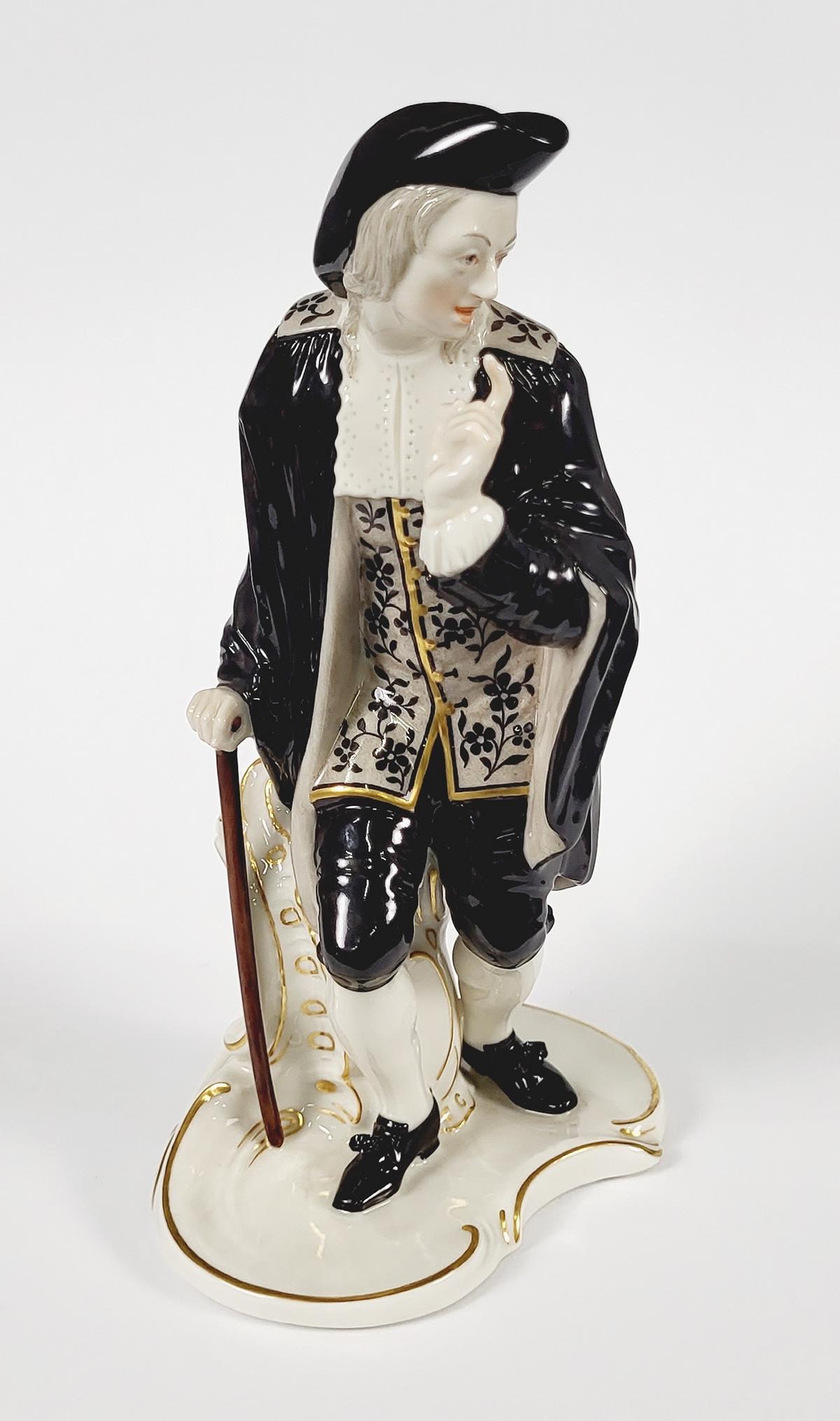 Nymphenburg Figur ‚Anselmo‘ aus der Commedia dell’Arte Badisches