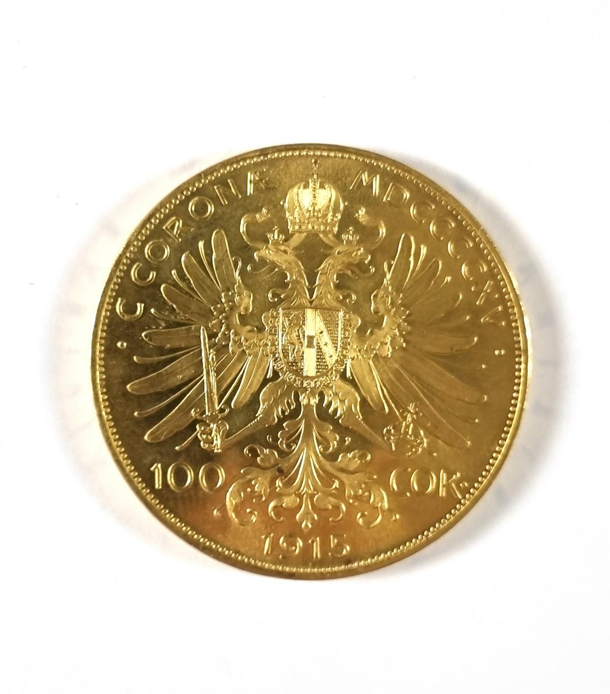 Österreich, 100 Kronen Goldmünze 1915-2