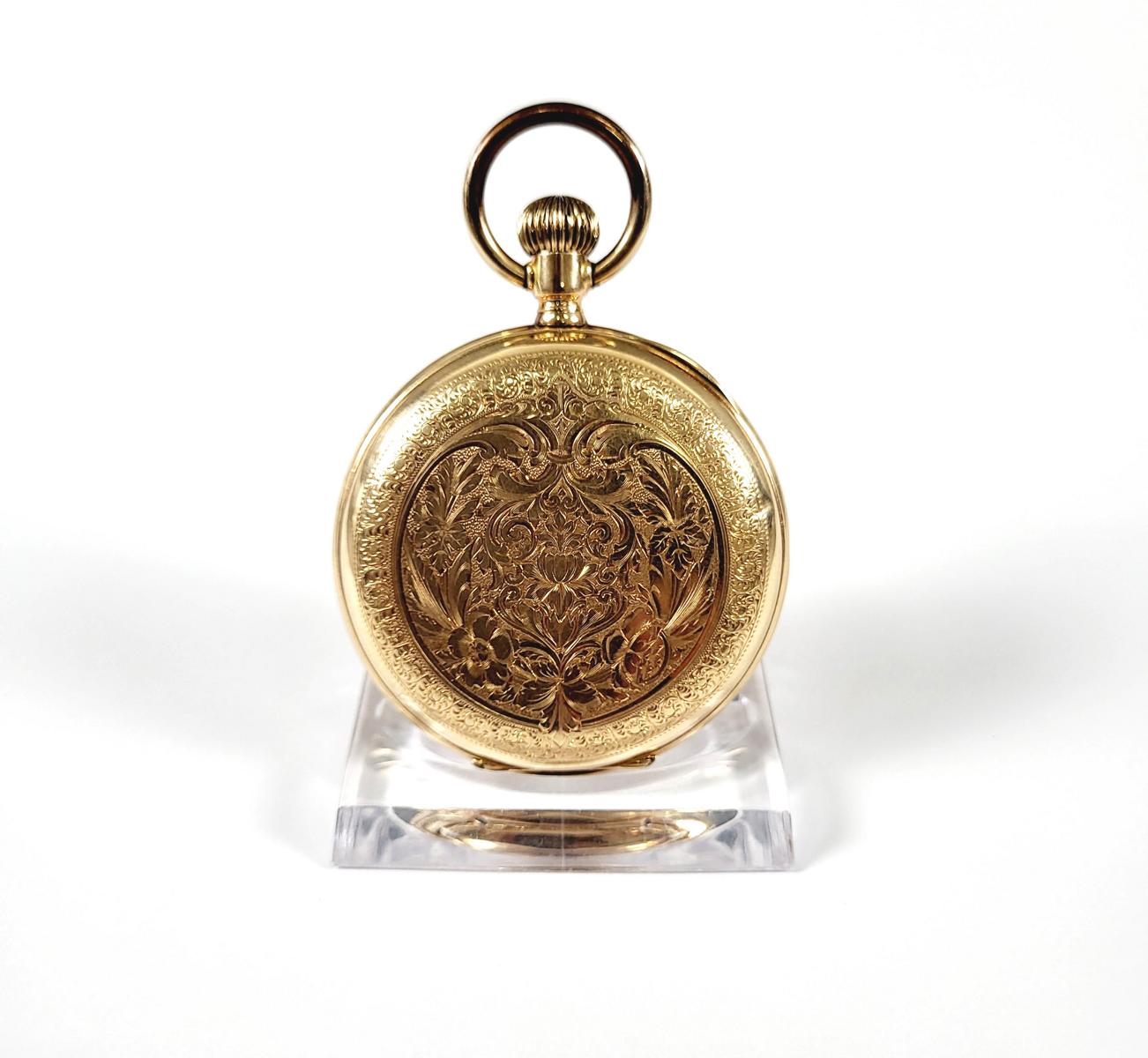Goldene Taschenuhr um 1900, ohne Funktion-4