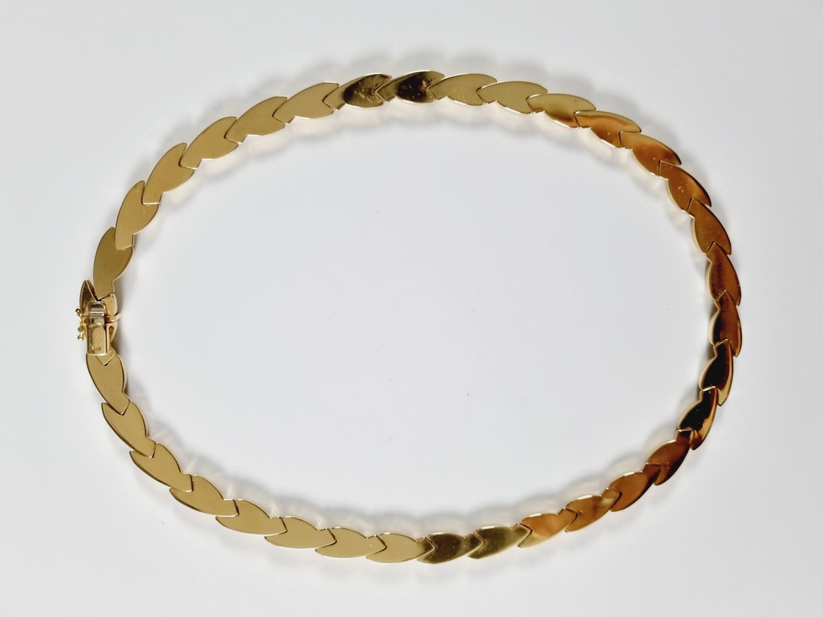 Halskette aus 14 Karat Gelbgold-2