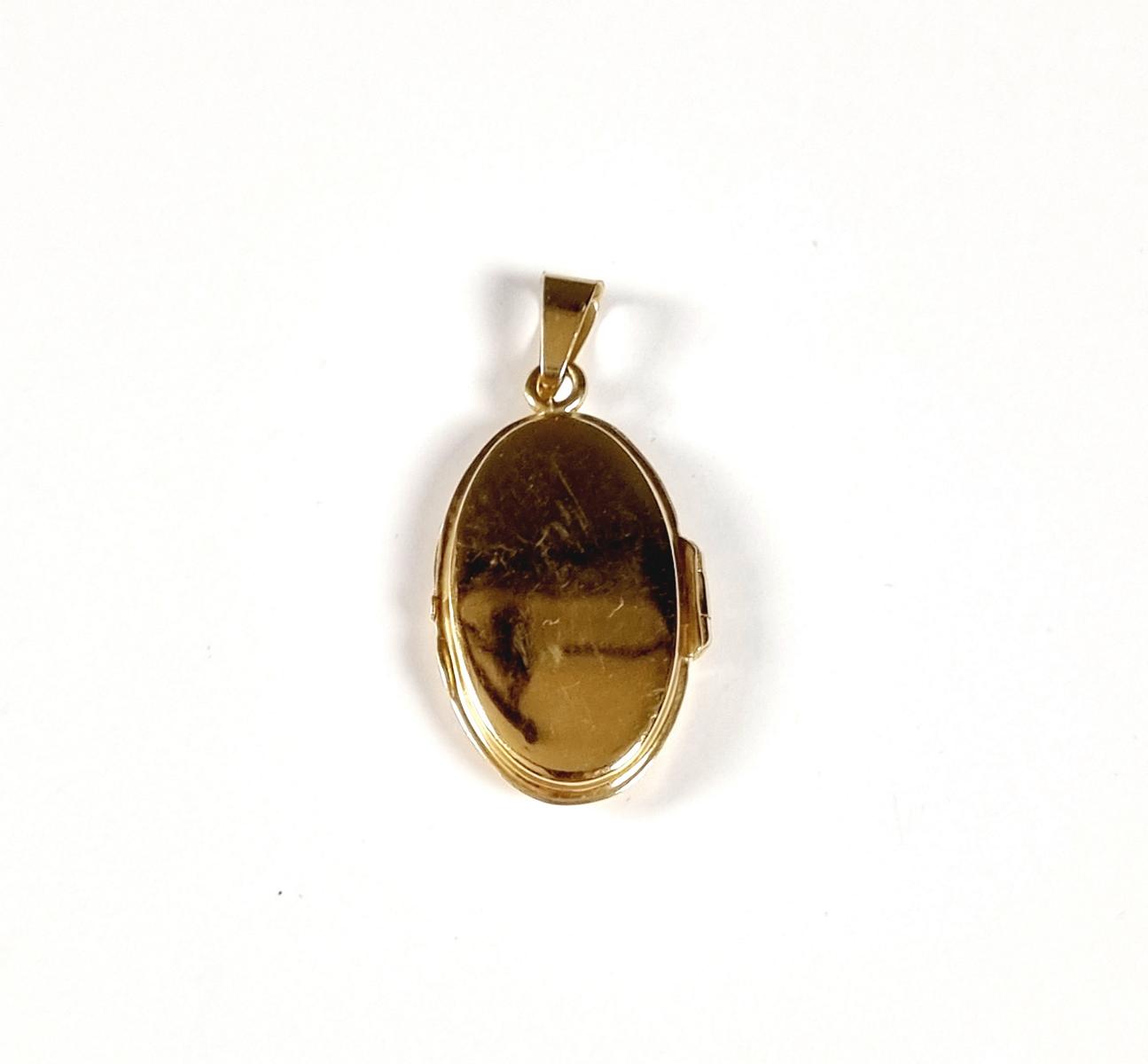 Medaillon aus 14 Karat Gelbgold-2