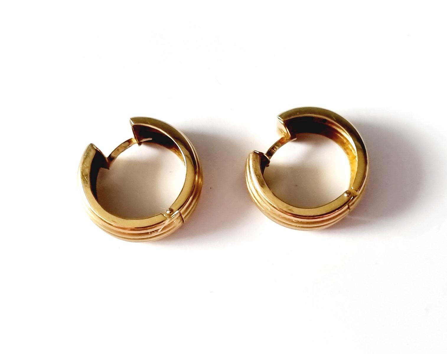Paar Ohrringe aus 9 Karat Gelbgold-2