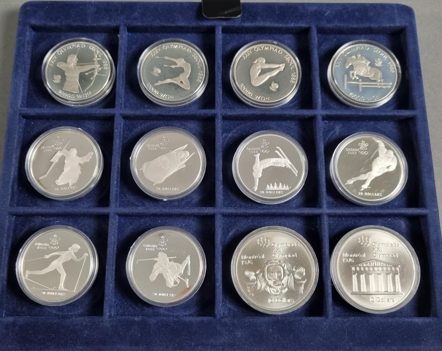 28 Münzen Olympiade1988 davon 27 aus Silber-4