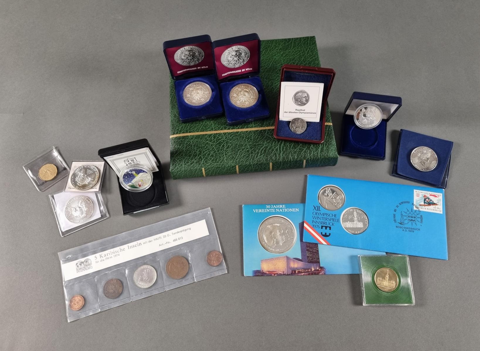Münznachlass mit Nominal und Silbermünzen